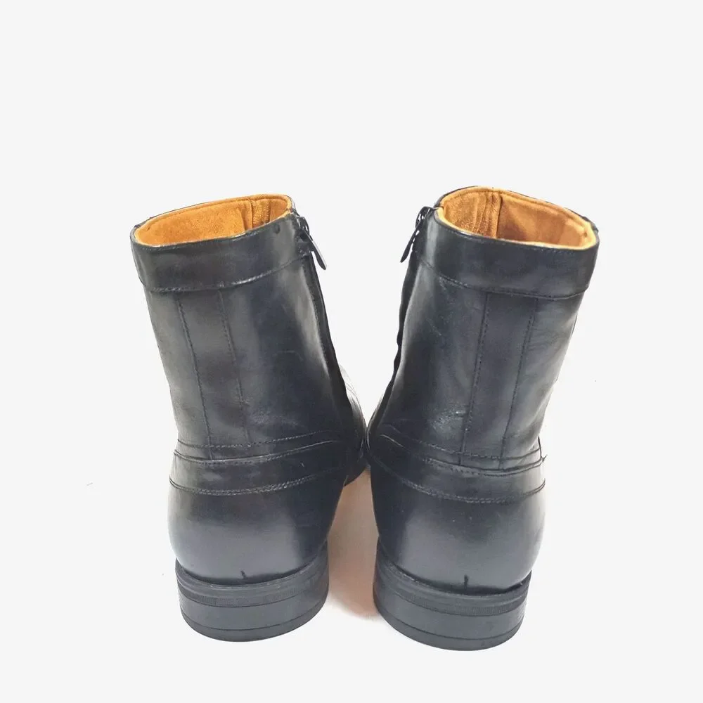 Florsheim Comfortech Men's Black Leather Side Zip Boots Size 13 EEE Wide Dress